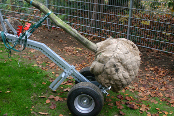 Professioneller Transport von Ballenware